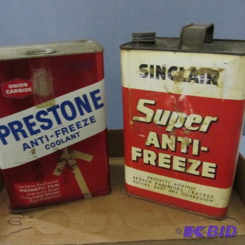 lot 74 image: Pair Vintage Antifreeze Cans