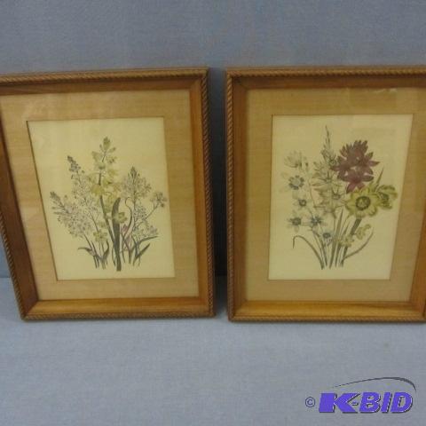 lot 98 image: Vintage Floral Prints