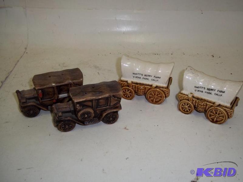 2 PAIR PORCELAIN SALT AND PEPPER SHAKER SETS ...