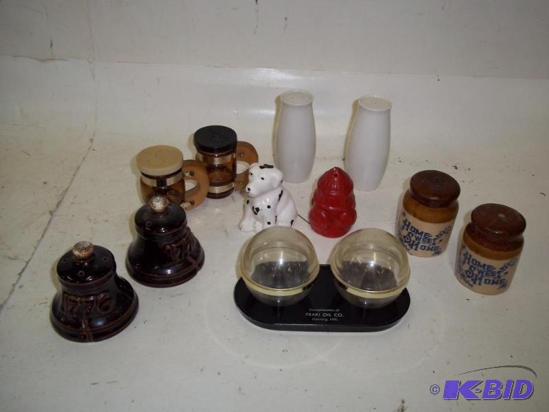 6 SETS OF SALT AND PEPPER SHAKERS   PORCELAIN...
