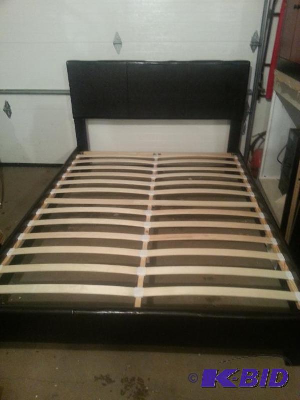 Queen Leather Bed set Headboard, Footboard, Rails