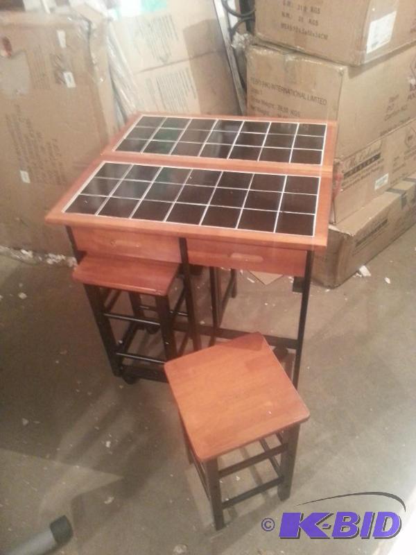 Stowaway Table and Stools - CherryBlack