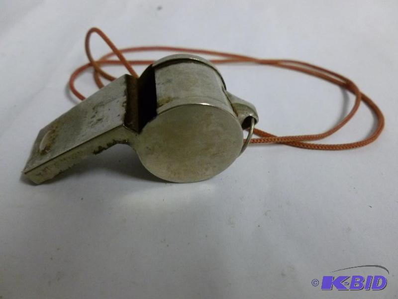 Vintage Metal Whistle on a Cord