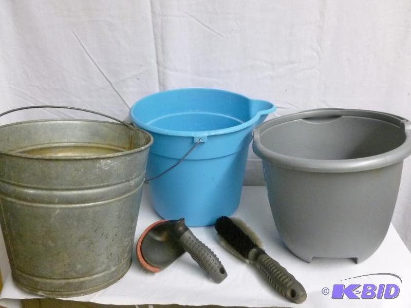 3 Buckets and a couple of Brushes