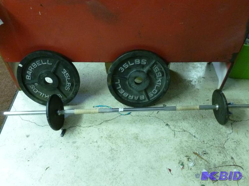 2 Bars and 2 -- 35 Pound Weights