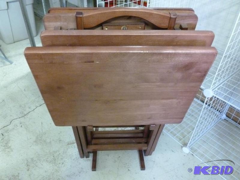Wooden TV Trays with Stand