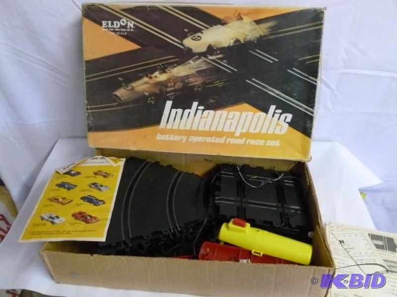 Vintage Battery Operated Race Car Set