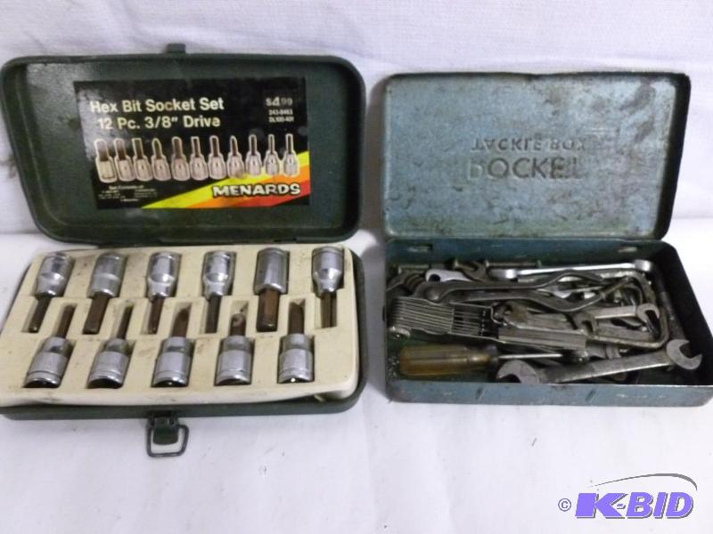 2 Small Metal Cases -- Tools