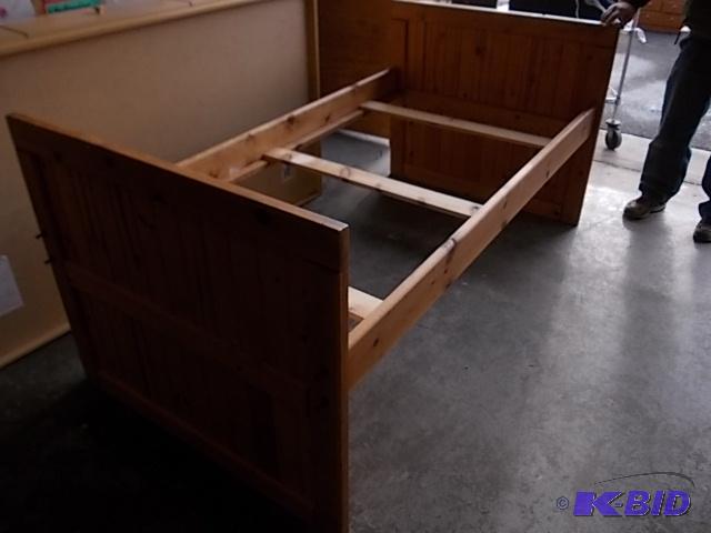 Twin Size Pine Construction Bed, Headboard, F...