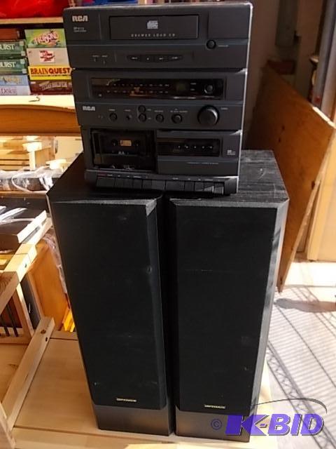 RCA Stereo, Tuner, Cassette, Pair Optima Spea...