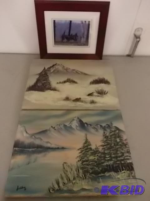 2-Paintings, 1-Turkey Print...
