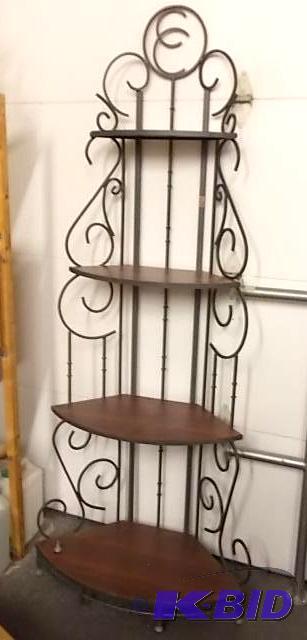 4-Tier Corner Shelf Unit Iron With Shelving...