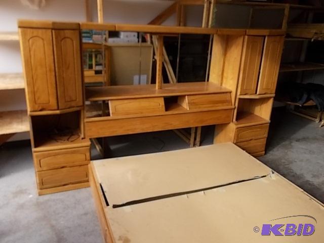 Queen Size Platform Bed Set With Head Board &...