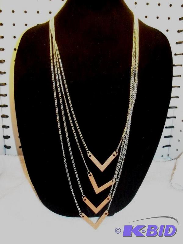 Silver and Orange Necklace and Earrings