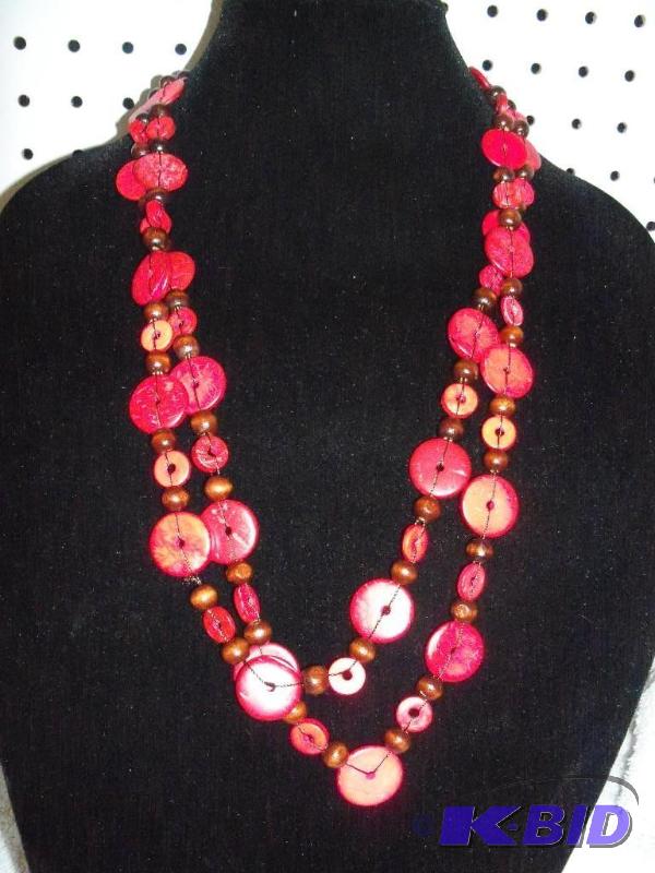 Red Necklace with Earrings