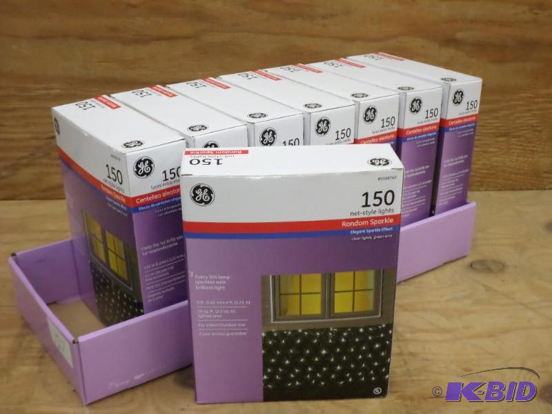 Case Of (8) GE 150ct Net-Style Light Sets, #0...