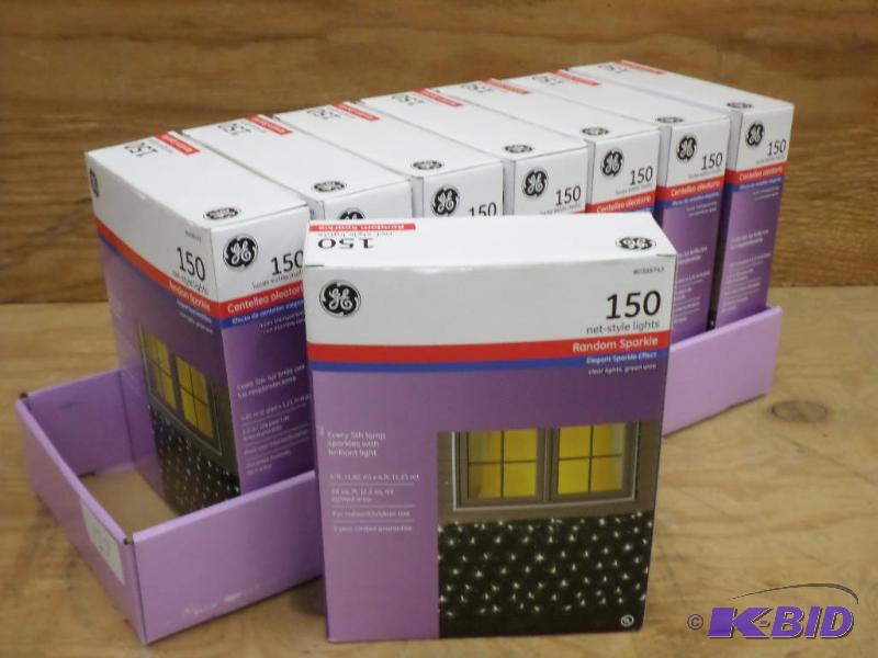 Case Of (8) GE 150ct Net-Style Light Sets, #0...