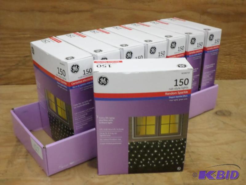 Case Of (8) GE 150ct Net-Style Light Sets, #0...