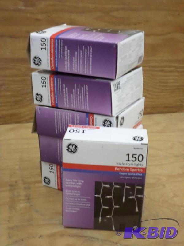 (6) Sets Of GE 150ct 6.5ft Light Sets, #03887...