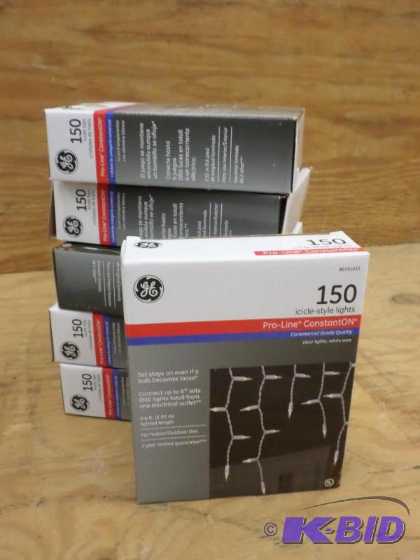 (6) Sets Of GE 150ct 9.5ft Light Sets, #03910...