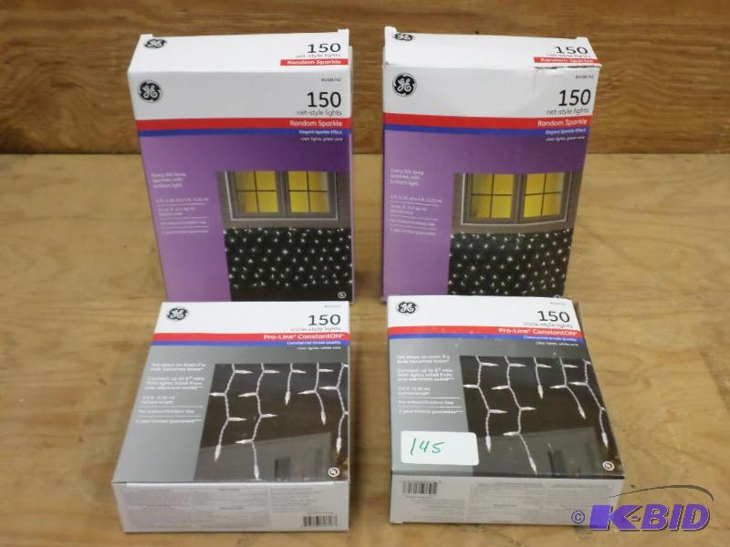 (4) Sets Of GE 150ct Icicle Light Sets...