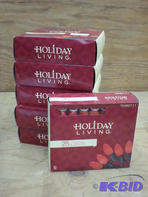 (6) Sets Of 25ct Smooth C9 Light Sets, #00801...