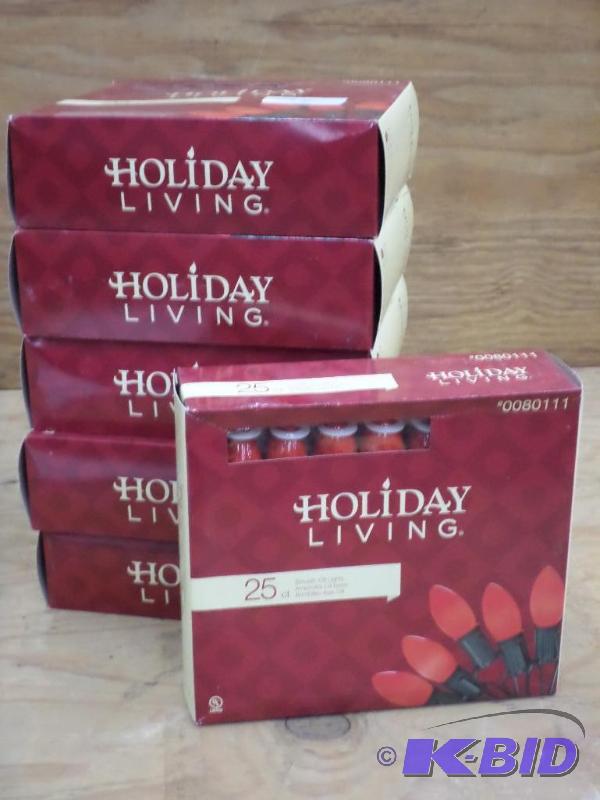 (6) Sets Of 25ct Smooth C9 Light Sets, #00801...