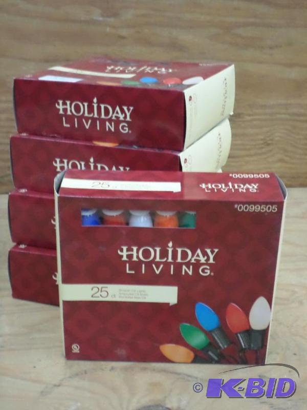 (5) Sets Of 25ct Smooth C9 Light Sets, #00995...