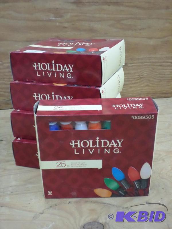 (5) Sets Of 25ct Smooth C9 Light Sets, #00995...