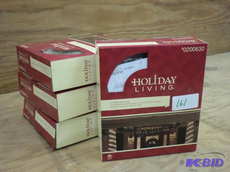 (4) Sets Of 18ft Snowflake Rope Lights, #0200...