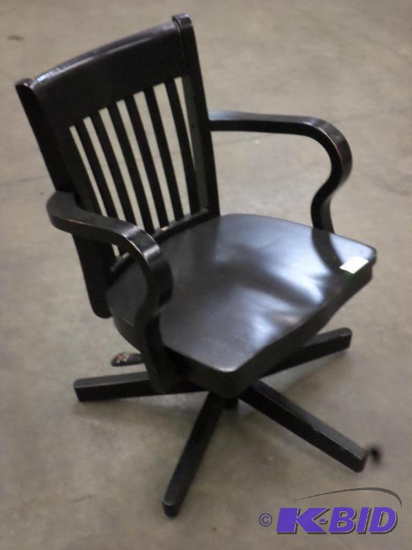 Vintage Wooden Desk Chair...