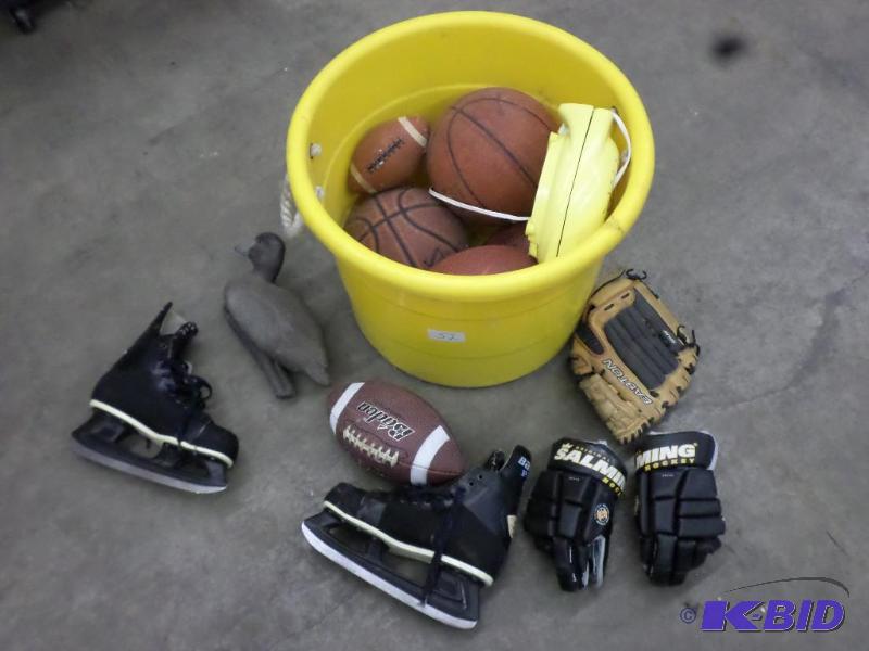 Bin Full Of Misc Sporting Goods...