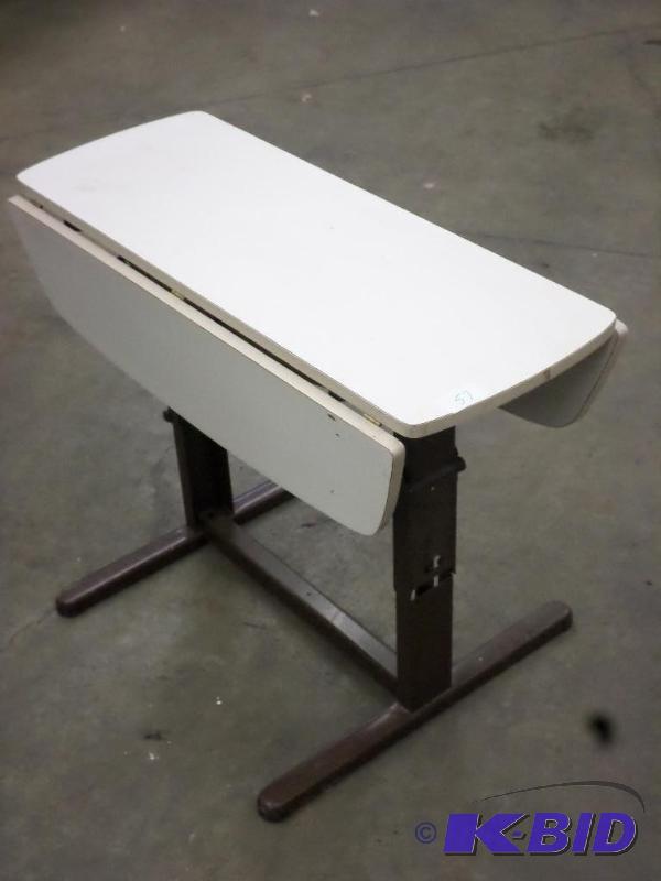 Steel-Framed Table With Flip-Down Sides...