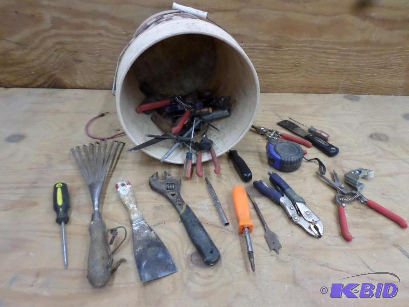 Bucket Of Misc Hand Tools...