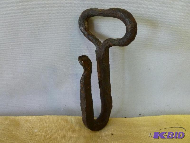 lot 107 image: Antique blacksmith forged iron horse harness ...