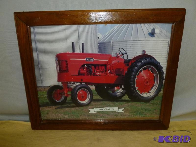 lot 133 image: Collectible 1950 Wards walnut framed picture ...