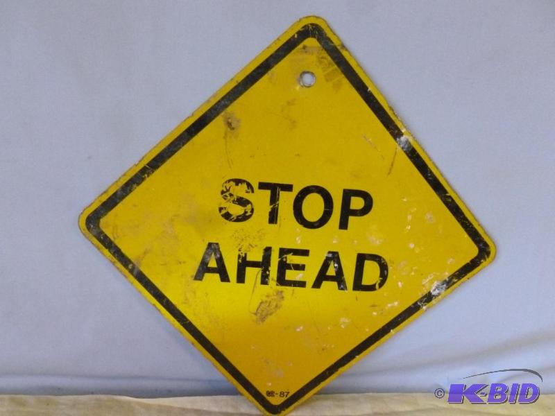 lot 141 image: Heavy gage metal trail sign that measures 12&...