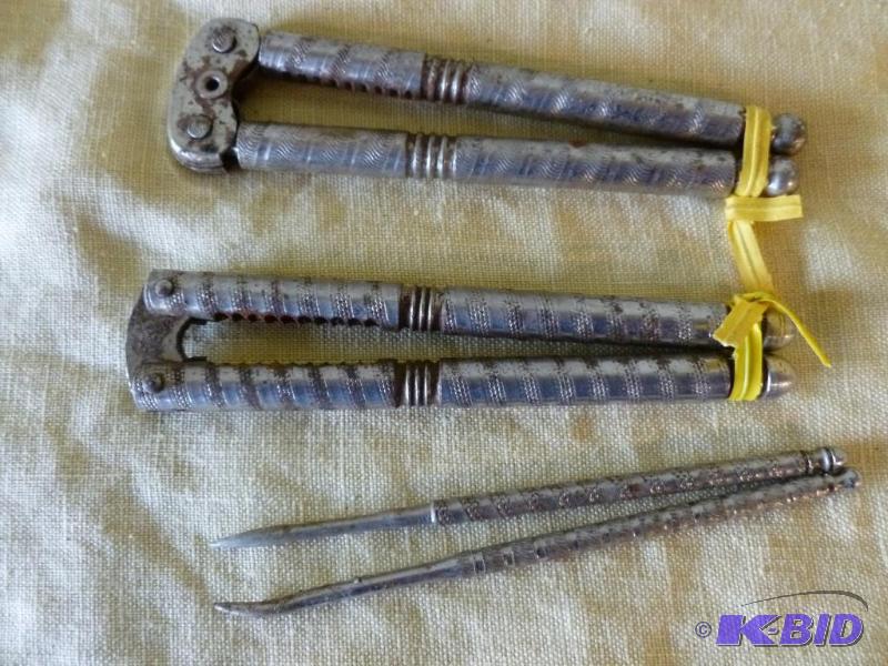 lot 24 image: Lot of two vintage nut crackers and picks....