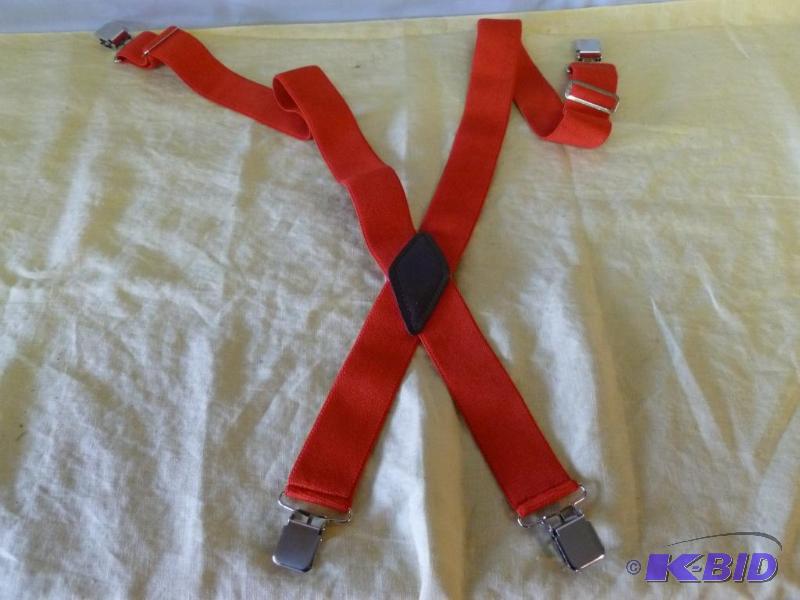 lot 27 image: A pair of heavy duty pants suspenders that me...