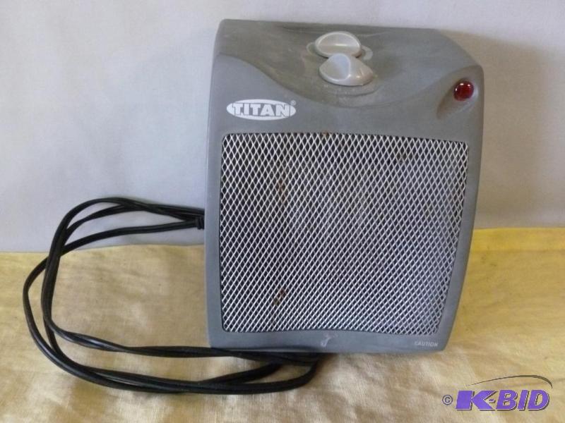 lot 77 image: Titen two speed heater with fan and thermosta...