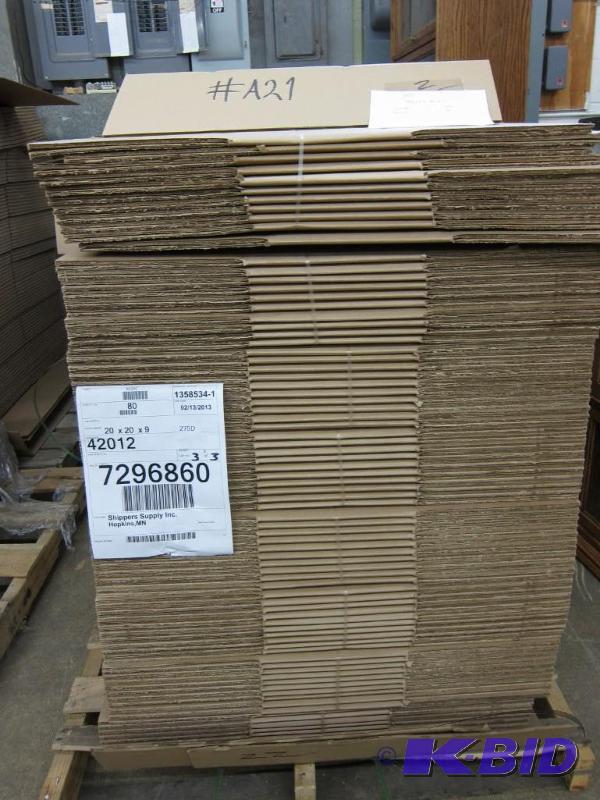 lot 12 image: 20 x 20 x 9 Shipping Boxes