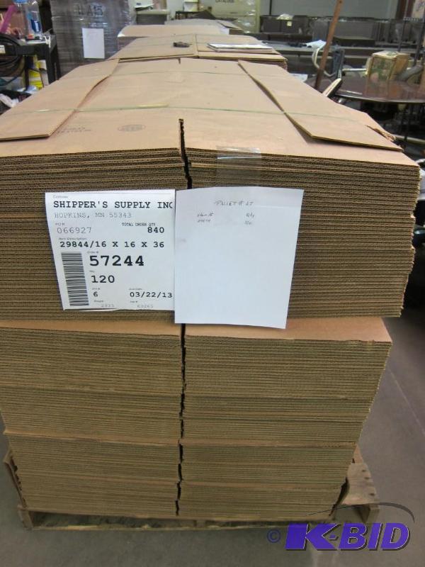 lot 47 image: 16 x 16 x 36 Shipping Boxes