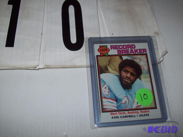 2- 1979 Topps Earl Campbell Rookie Record Bre...