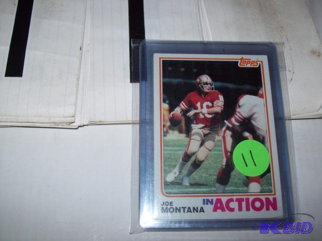 3- 1982 Topps Football IA Lot w Joe Montana ...