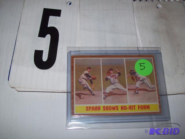 1962 Topps Warren Spahn IA #312. Card is very...