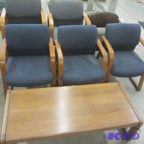 Reception Room Chairs, Table