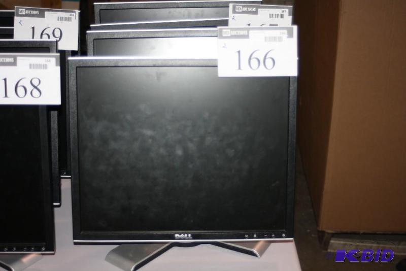 lot 166 image: Lot of (2) Dell Flat Screen Monitors wCord