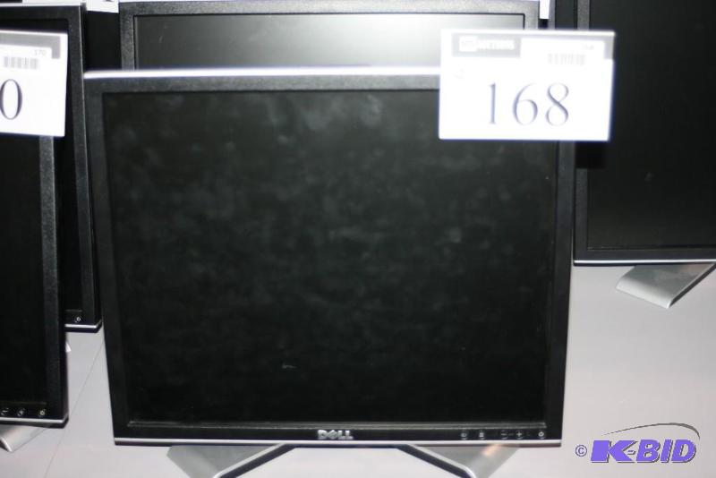 lot 168 image: Lot of (2) Dell Flat Screen Monitors wCord