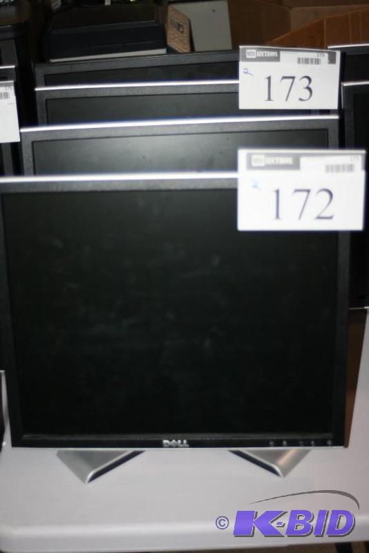 lot 172 image: Lot of (2) Dell Flat Screen Monitors wCord