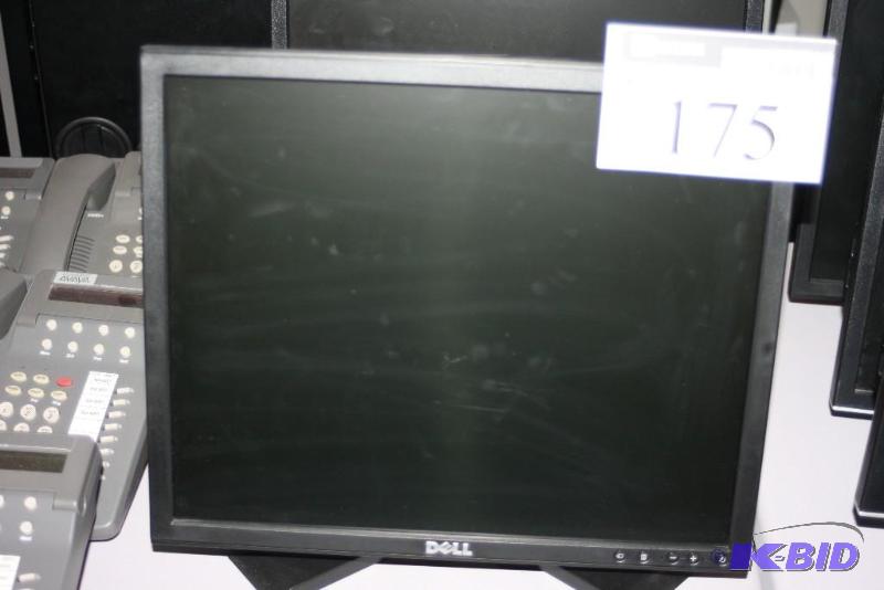 lot 175 image: Lot of (2) Dell Flat Screen Monitors wCord